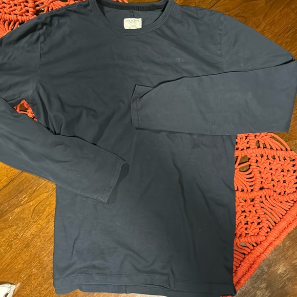 Rag & Bone navy blue long sleeved 100% cotton t-shirt ladies size small - Picture 1 of 6
